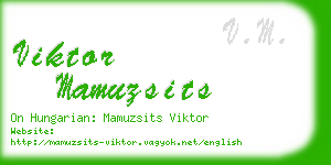 viktor mamuzsits business card